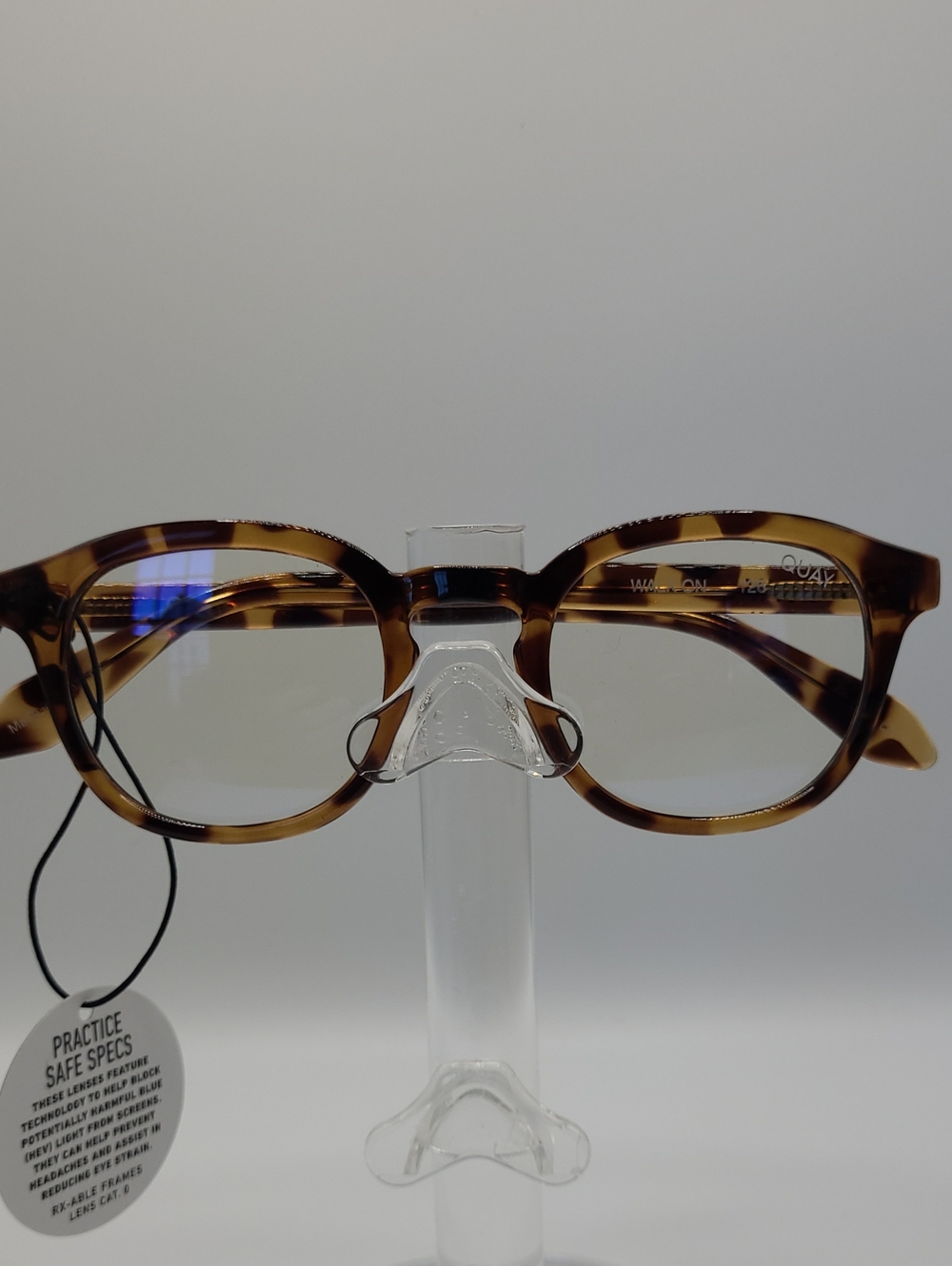 Quay WALK ON Blue Light Blocking Computer Glasses in Brown and Golden Tortoise